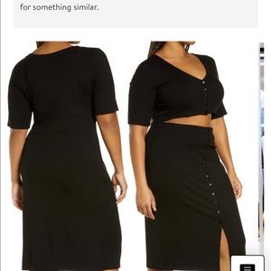 BP. Cutout Rib dress in Purple